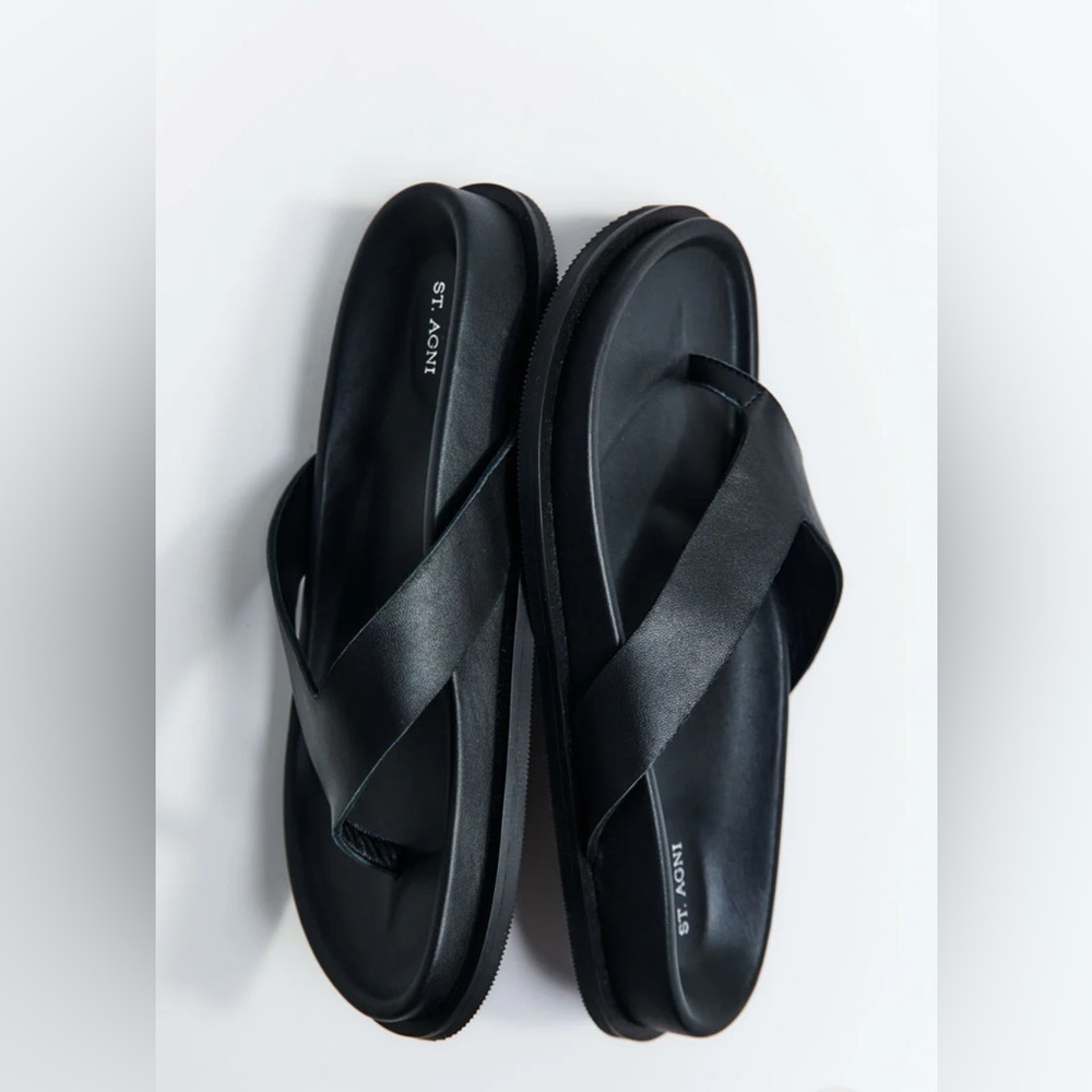 St. Agni Black Women's Sandals